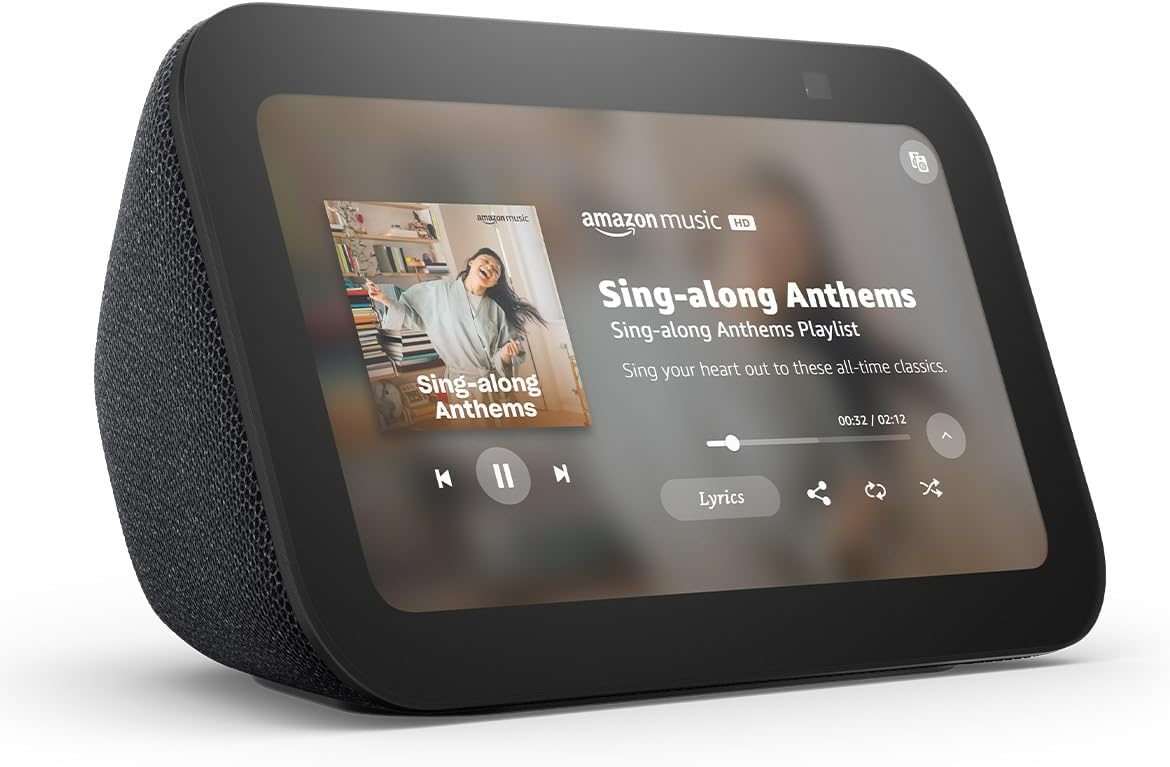 Smart Display Amazon Echo Show 5 com Alexa Ecrã Tátil de 5,5" Altifalante Full-Range e Câmara Integrada