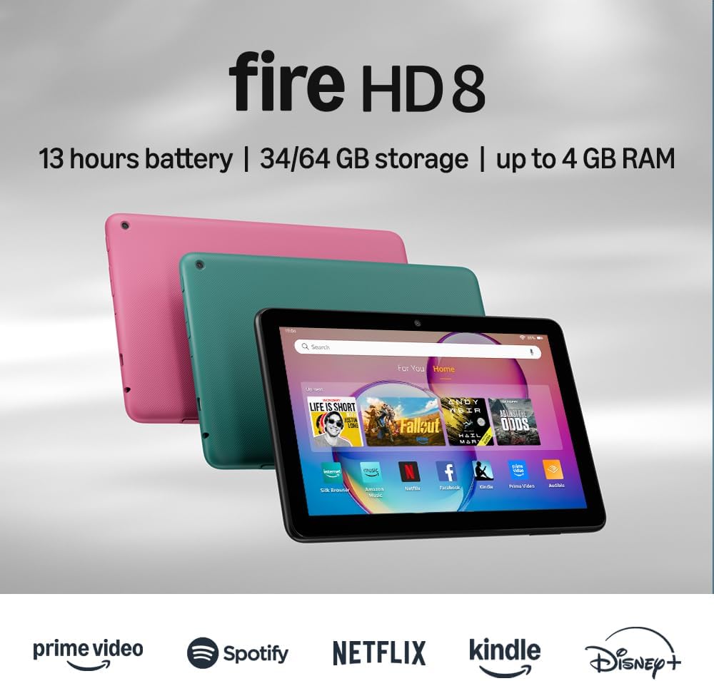 Amazon Fire HD 8 – 32 GB (2024, 3 GB de RAM)
