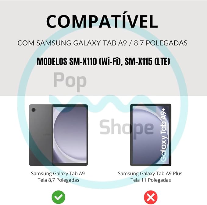 Capa de Proteção Moobifi Business Series para Tablet Samsung Galaxy Tab A9 / Tab A11 8.7" (SM-X110 / SM-X115)