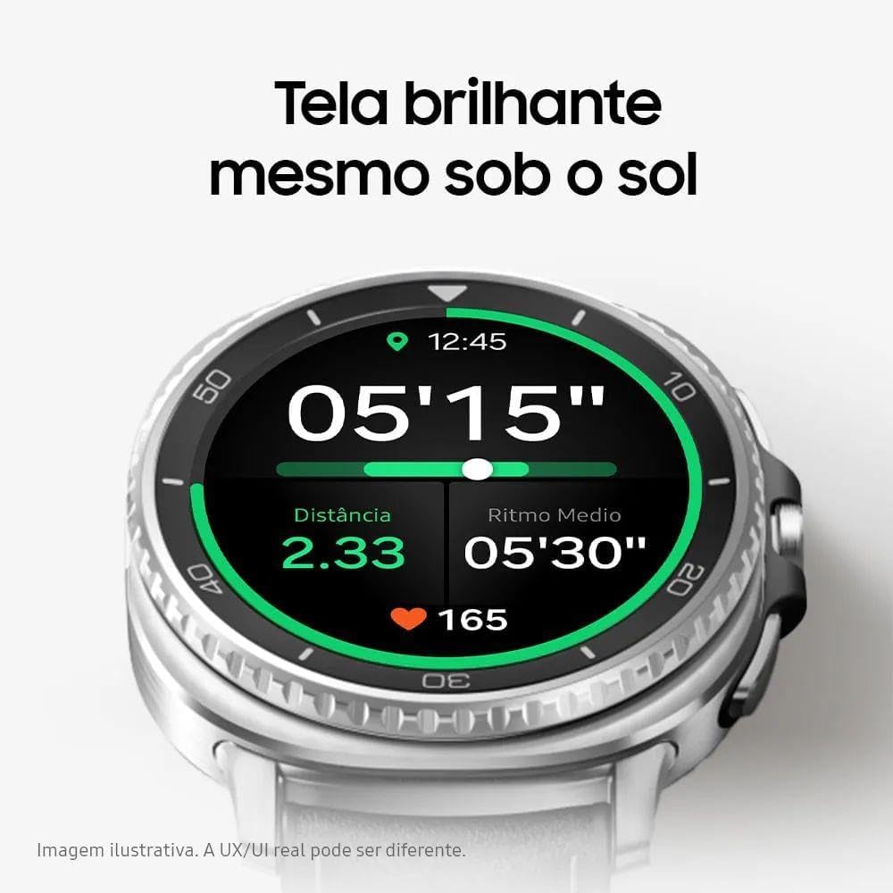 Smartwatch Samsung Galaxy Watch8 Classic 46mm Bluetooth / GPS Tela Super AMOLED de Safira com Catraca Giratória