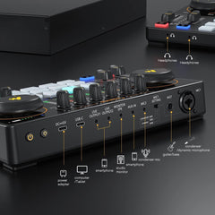 Kit de Áudio Podcast Maonocaster AME2A: Placa de Som XLR Externa com Mesa de Mistura e Microfone Condensador