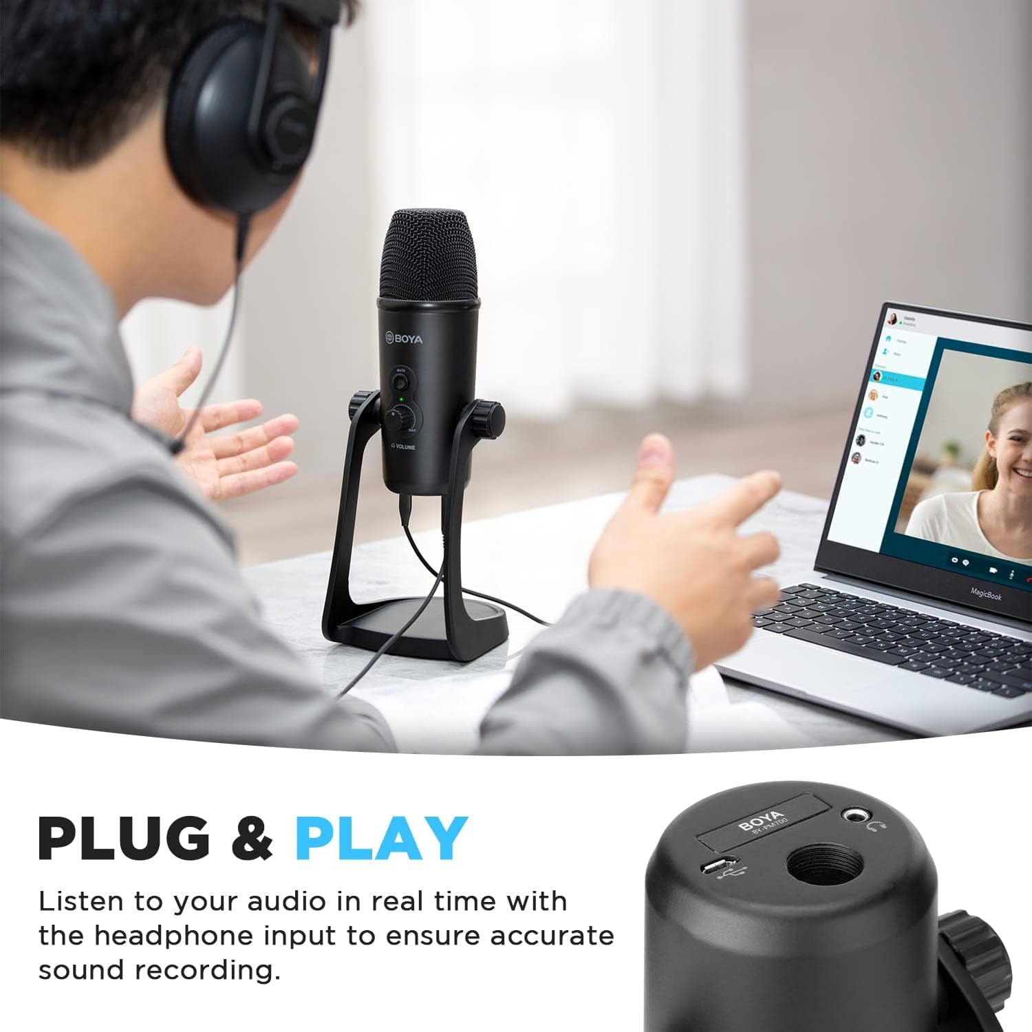 Microfone Condensador USB BOYA BY-PM700