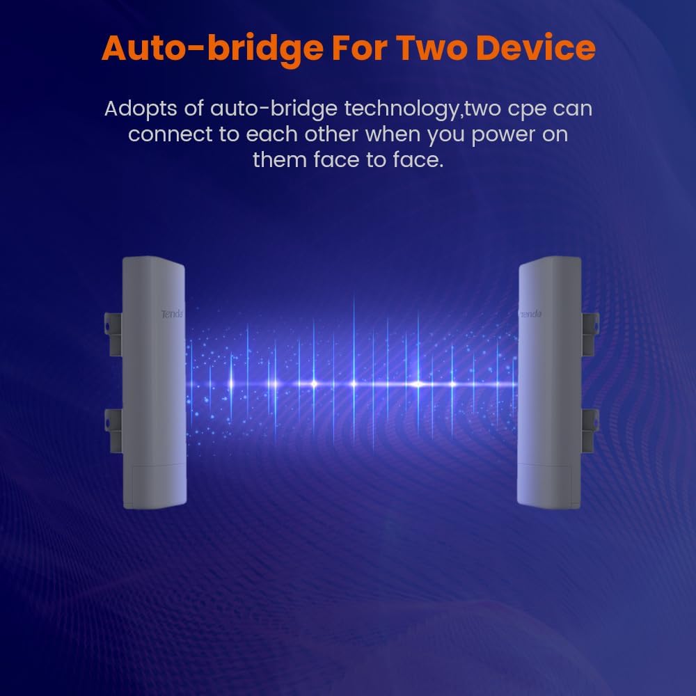 Router Antena Exterior Tenda O3 V2.0 Point-to-Point CPE 5km | Velocidade 150Mbps na Frequência 2,4GHz, Antena Direcional de 12dBi, Proteção IP64 À Prova de Água e Suporte PoE