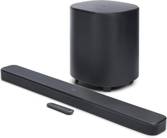 Soundbar JBL Bar 500 MK2 5.1 Canais 750W Peak Dolby Atmos MultiBeam Subwoofer Sem Fios 10" HDMI eARC Bluetooth e Óptico