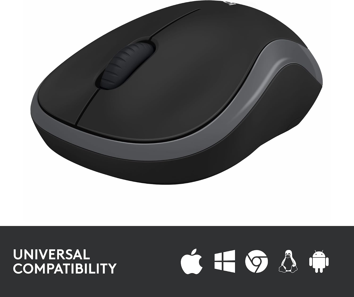 Rato Sem Fio Logitech M186 Cinza Receptor Nano USB 2.4 GHz Sensor Óptico 1000 DPI