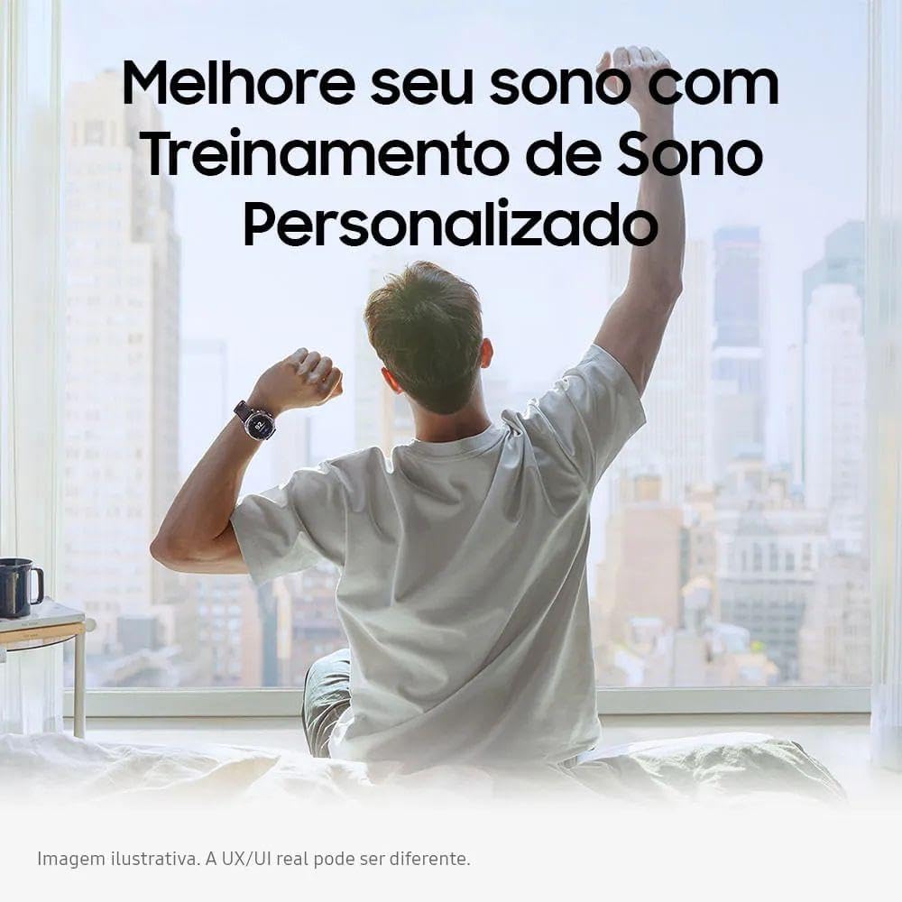 Smartwatch Samsung Galaxy Watch8 Classic 46mm Bluetooth / GPS Tela Super AMOLED de Safira com Catraca Giratória