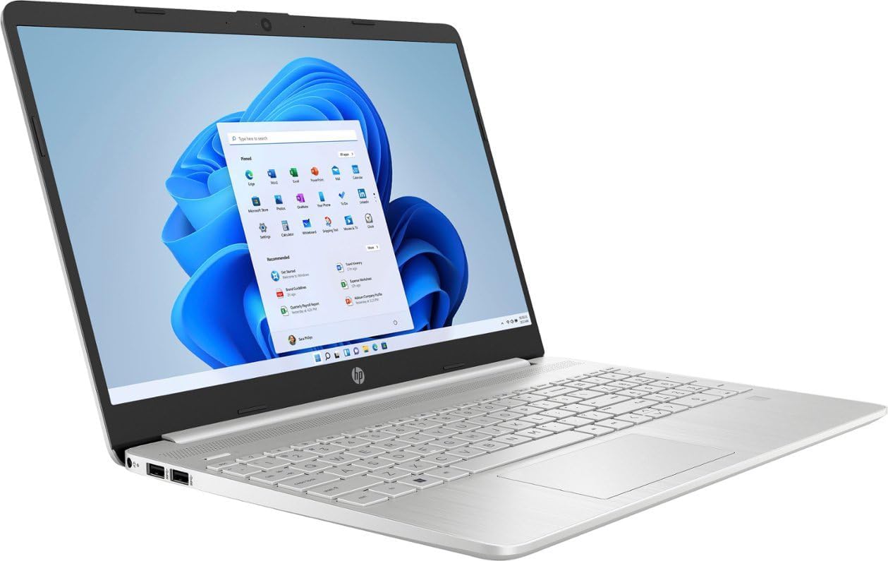 HP 15s-fq0008nia School & Business Laptop (Intel Celeron N4120 4-Core, 4GB RAM, 256GB PCIe SSD, Intel UHD 600, 15.6" 60 Hz HD (1366x768), WiFi, Bluetooth, Webcam, Win 11 Home) with USB-C Dock