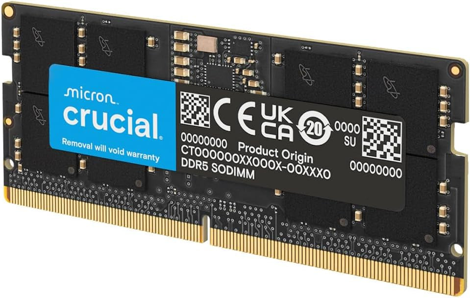 Crucial 16GB DDR5 4800MHz SODIMM Laptop Memory