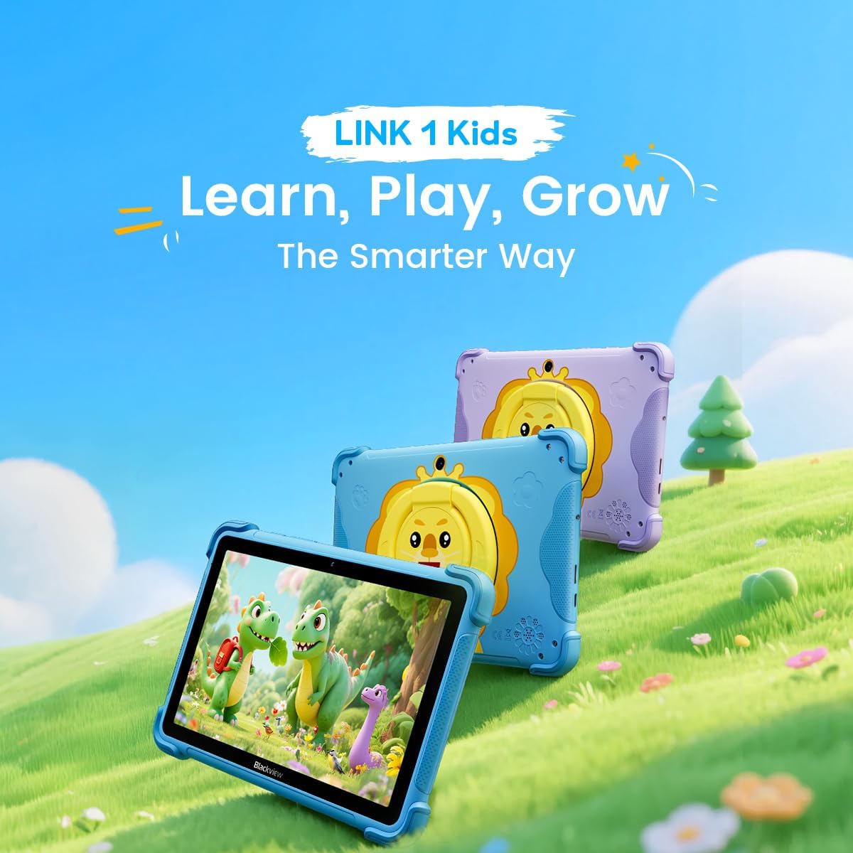 Tablet Infantil Blackview Link 1 Kids 8.68" | 4GB RAM, 64GB de Armazenamento, Bateria de 5000 mAh, Sistema com Espaço iKids e Design Compacto