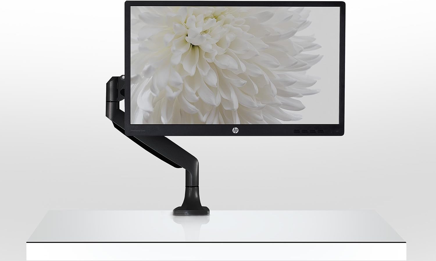 Suporte de Mesa Articulado com Braço para Monitor 17" a 30" (Preto) | Ajuste de Altura e Inclinação, Sistema de Gestão de Cabos Integrado, Fixação por Grampo/Furo e Compatibilidade VESA