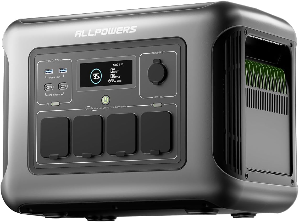 ⚡ ALLPOWERS R1500 – Estação de Energia Portátil 1800W com Bateria LiFePO4