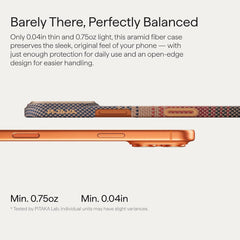 Capa Ultra Premium Pitaka Carbon MagSafe para iPhone 17 Pro Max | Fibra de Aramida Genuína de Grau Aeroespacial, Design Minimalista Ultrafino e Resistência Balística
