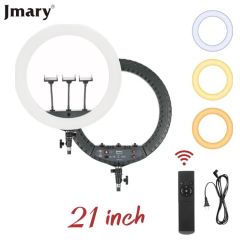 Ring Light Gigante Jmary FM-21R 52cm (21") | Bi-Color (2900-6500K) com Controlo Remoto e Dimerização Contínua
