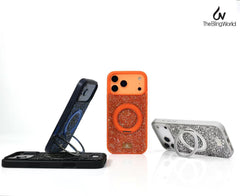 Capa de Luxo Le Prius Tigress Pro Crystal para iPhone 17 Pro Max (6.9") | Acabamento Exclusivo em Tecido de Cristal Cintilante, Moldura Shockproof Premium e Proteção de Alta Resistência