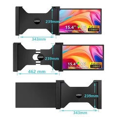 Portable Monitor – Extensor de Tela para Laptop IPS FHD 1080P – Modelos S14 (14") e S3 (15,4")