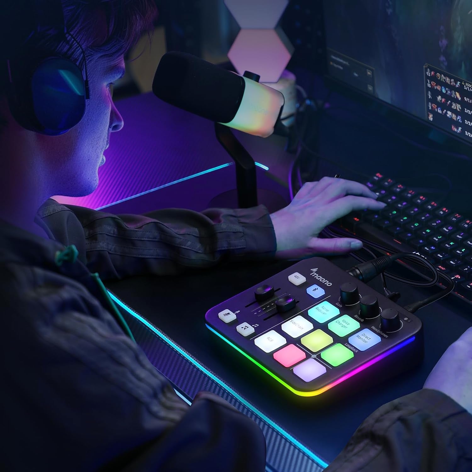 Maonocaster AMG1 NEO – Interface de Áudio e Mesa de Mistura para Streaming e Podcast