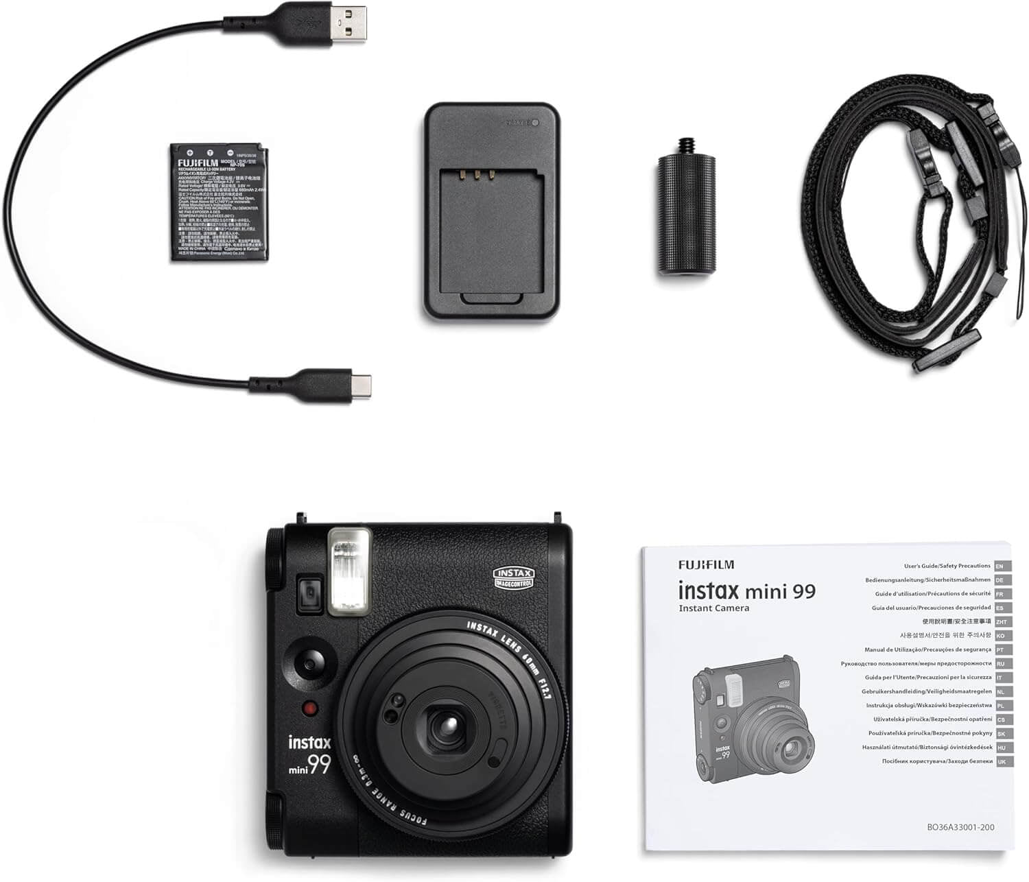 📸 Fujifilm Instax Mini 99 Instant Camera – Vintage Black + Value Pack