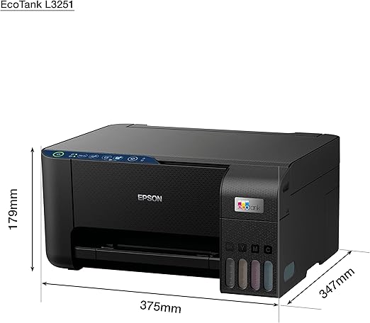 🖨️ Epson EcoTank L3251 – Impressora de Tanque de Tinta A4 Colorida 3 em 1 com Wi-Fi