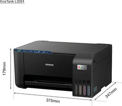 🖨️ Epson EcoTank L3251 – Impressora de Tanque de Tinta A4 Colorida 3 em 1 com Wi-Fi