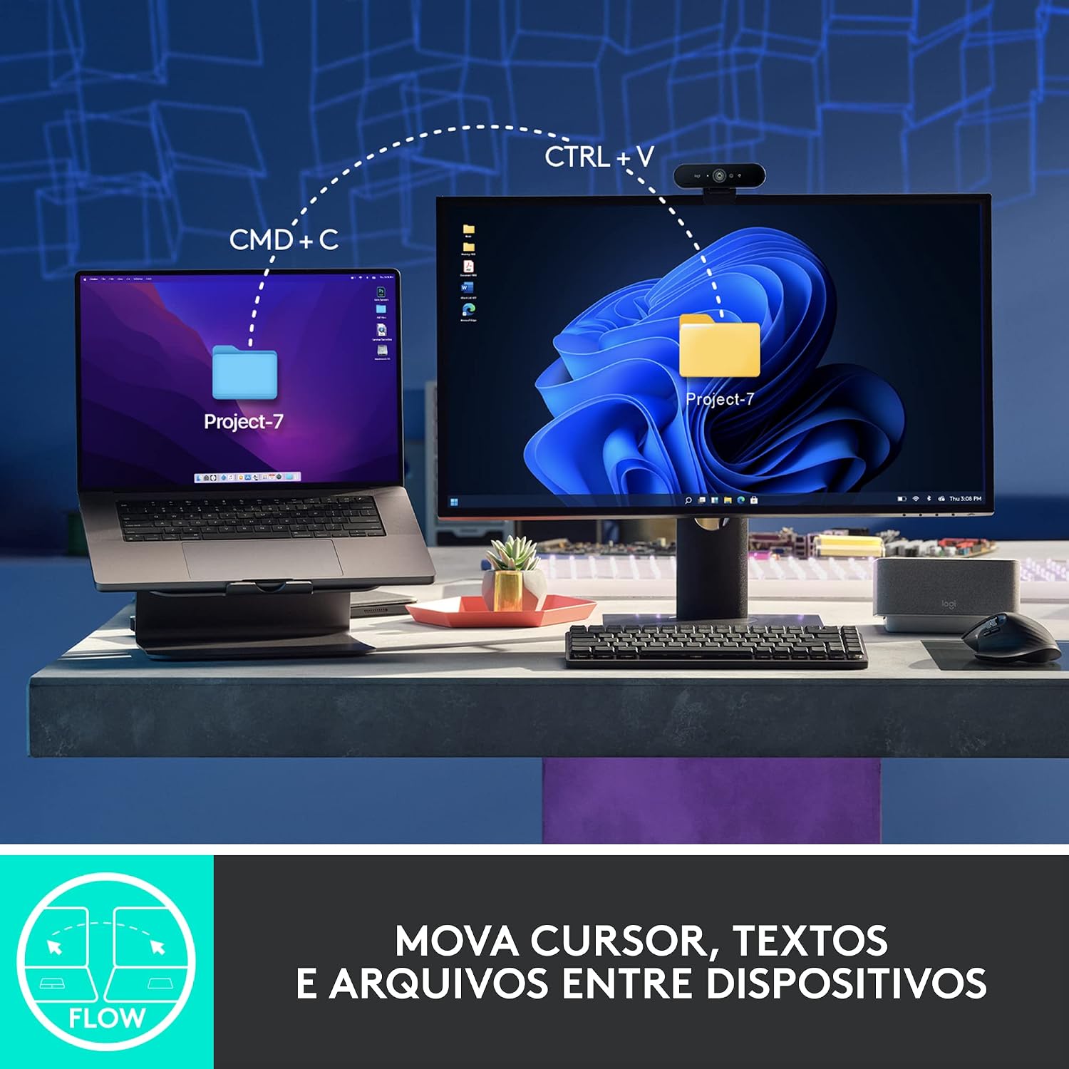Rato Ergonómico Sem Fio Logitech MX Master 3S Preto Sensor 8000 DPI Vidro Quiet Clicks Rolagem MagSpeed Bluetooth e USB-C