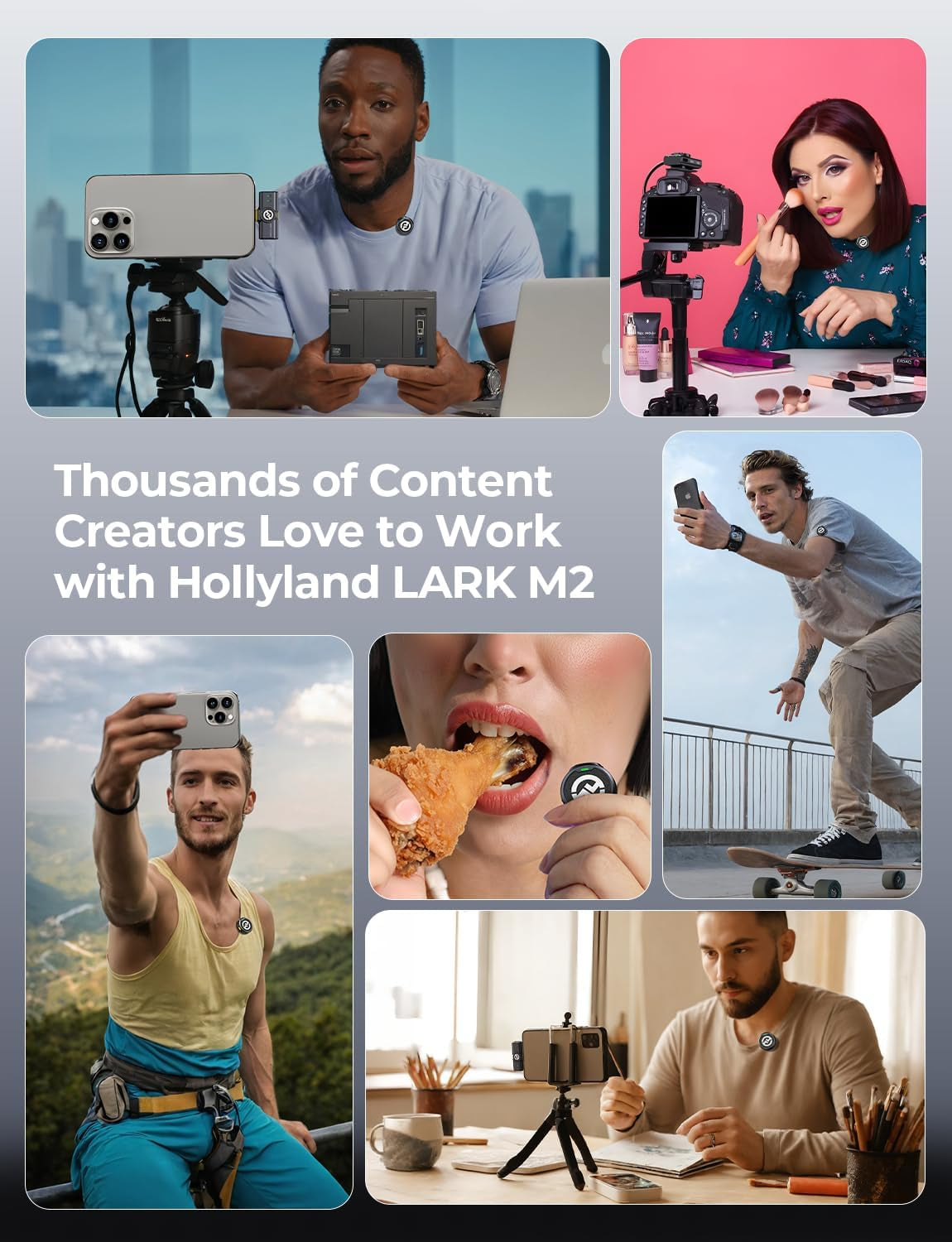 Microfone de Lapela Sem Fio Hollyland Lark M2 Duo