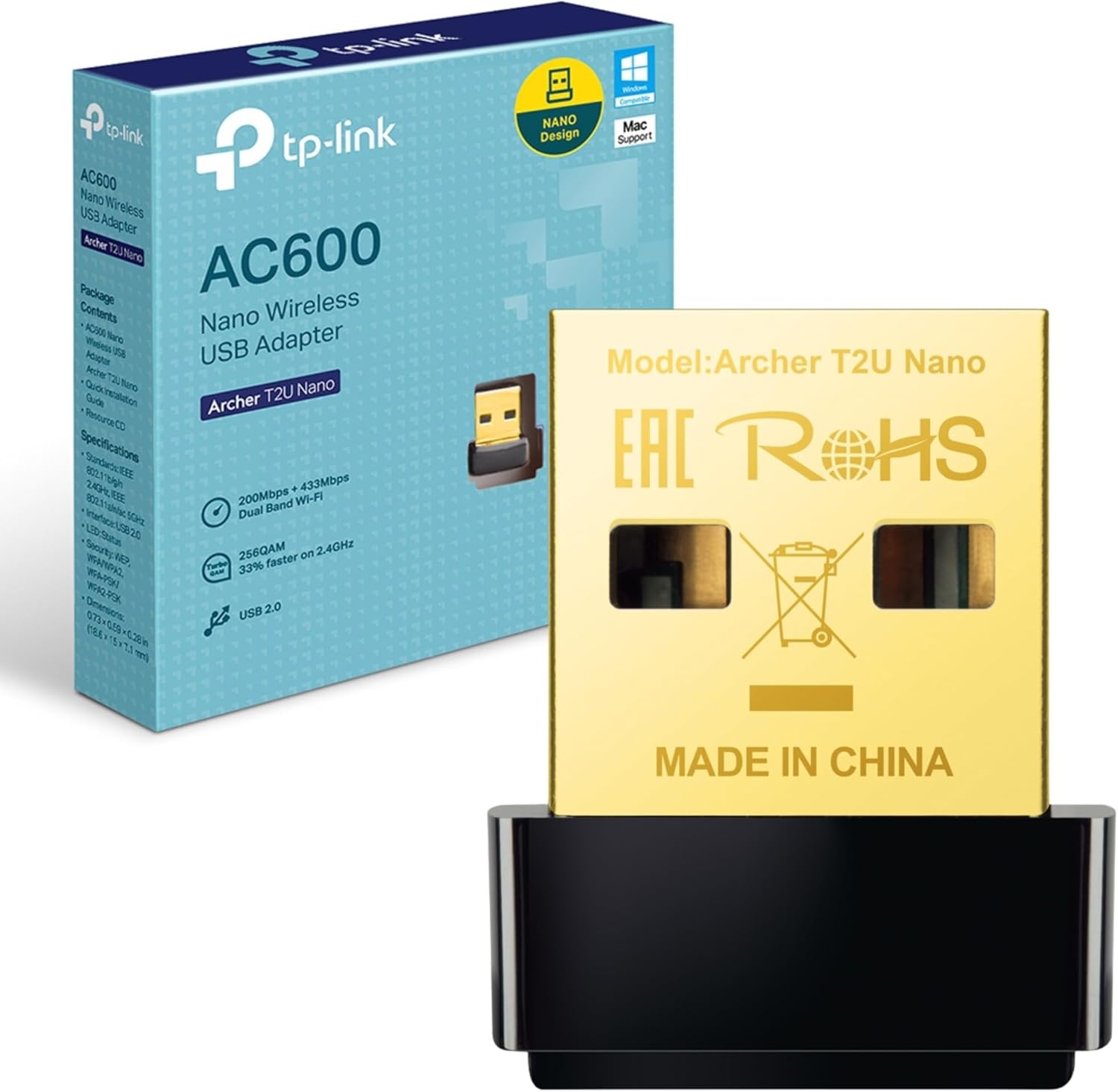 TP-Link Nano AC600 USB Wifi Adapter (Archer T2U Nano)