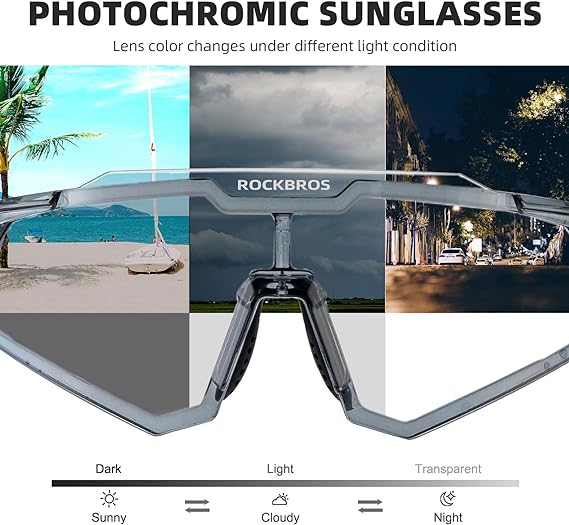 ROCKBROS Óculos Esportivos Photochromic Cinza – Mod. 14110006004