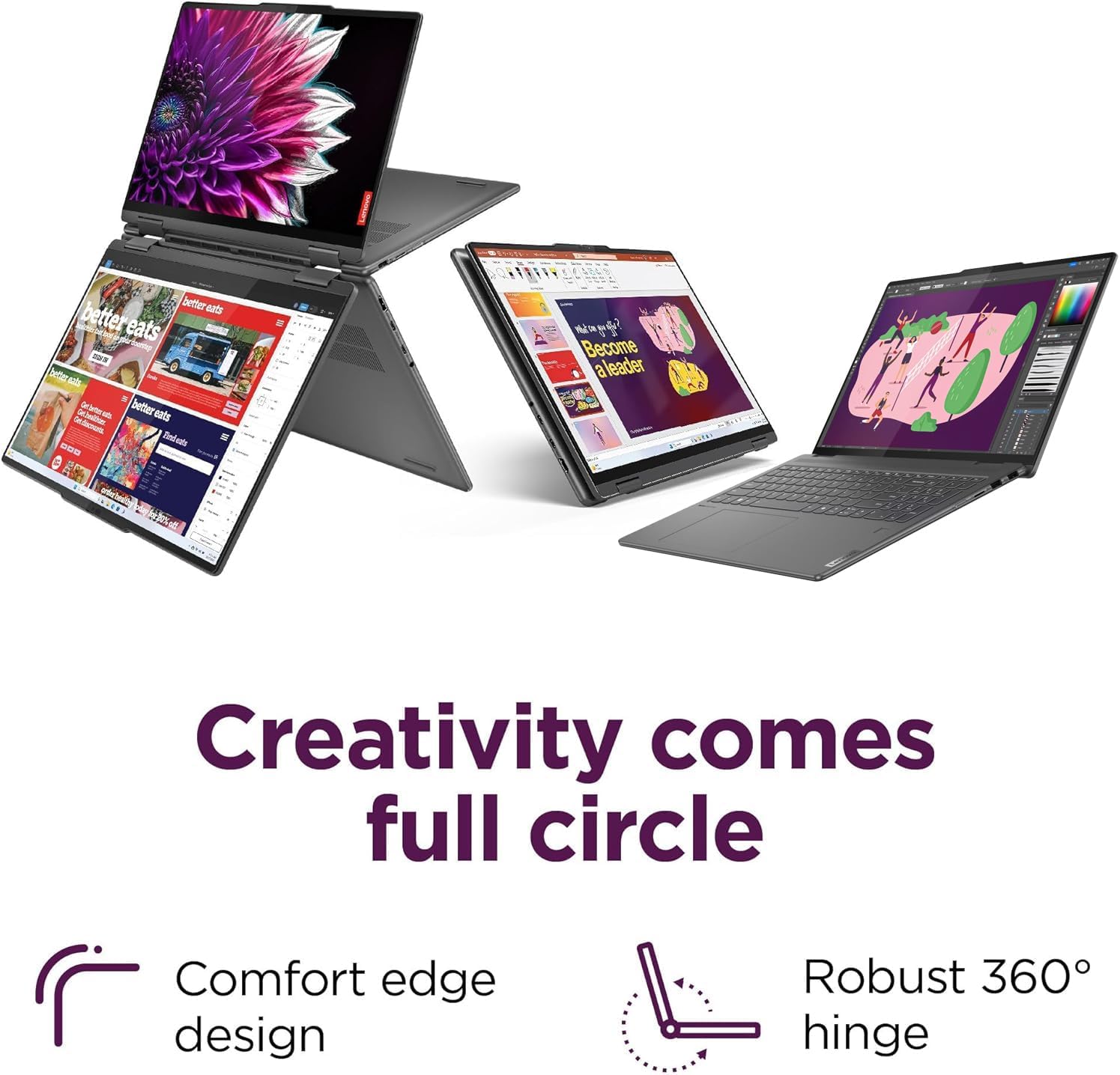 Portátil Conversível Lenovo Yoga 7i 2-em-1 16" FHD (Intel Core Ultra 7 / 16GB / 1TB SSD / Touch)