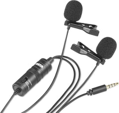 BOYA Microfone Universal de Lapela Dupla BY-M1DM