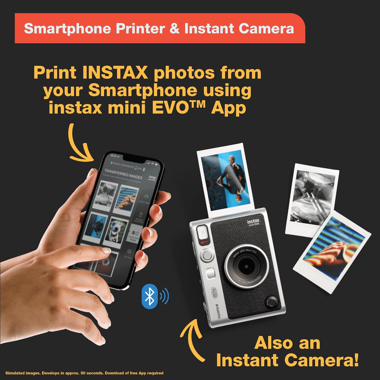 Fujifilm Instax Mini Evo – Câmera Instantânea Híbrida