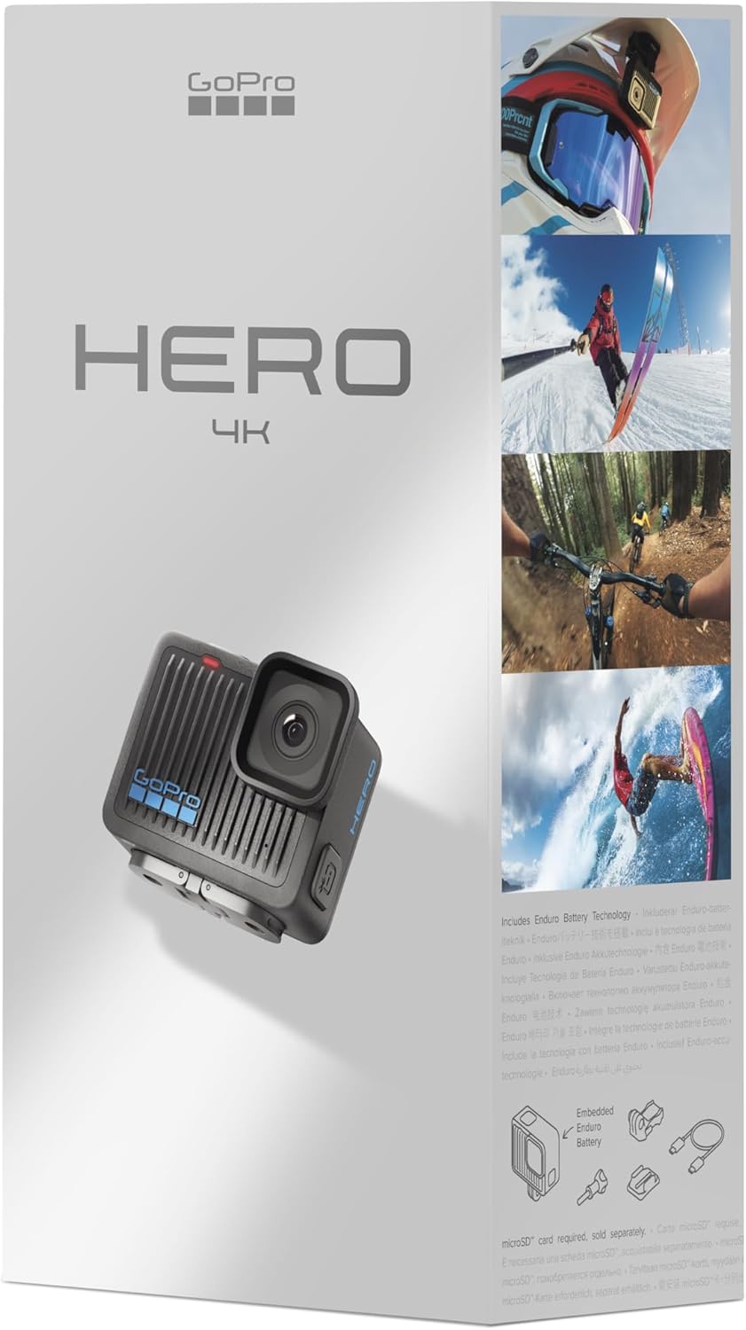 GoPro HERO – Câmera de Ação Compacta à Prova d'Água com Vídeo 4K Ultra HD