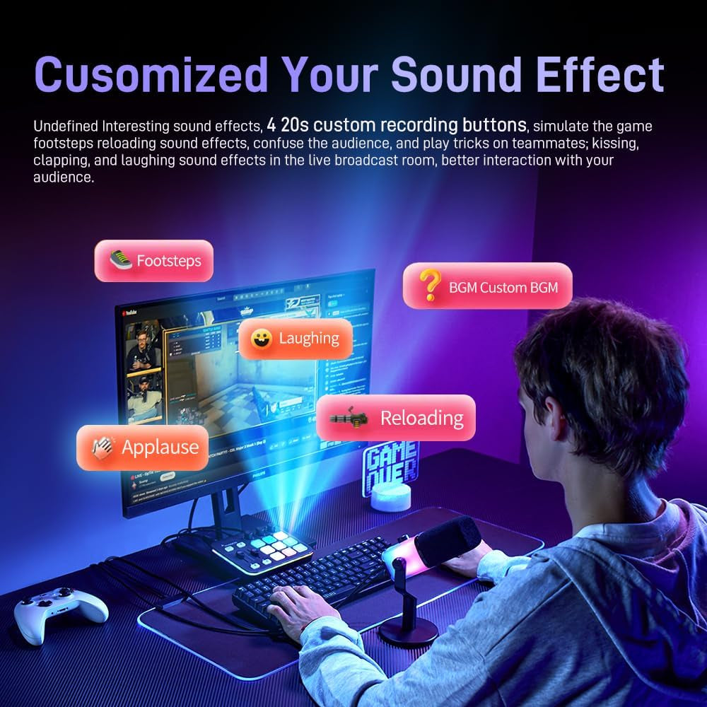 Maonocaster AMG1 NEO – Interface de Áudio e Mesa de Mistura para Streaming e Podcast