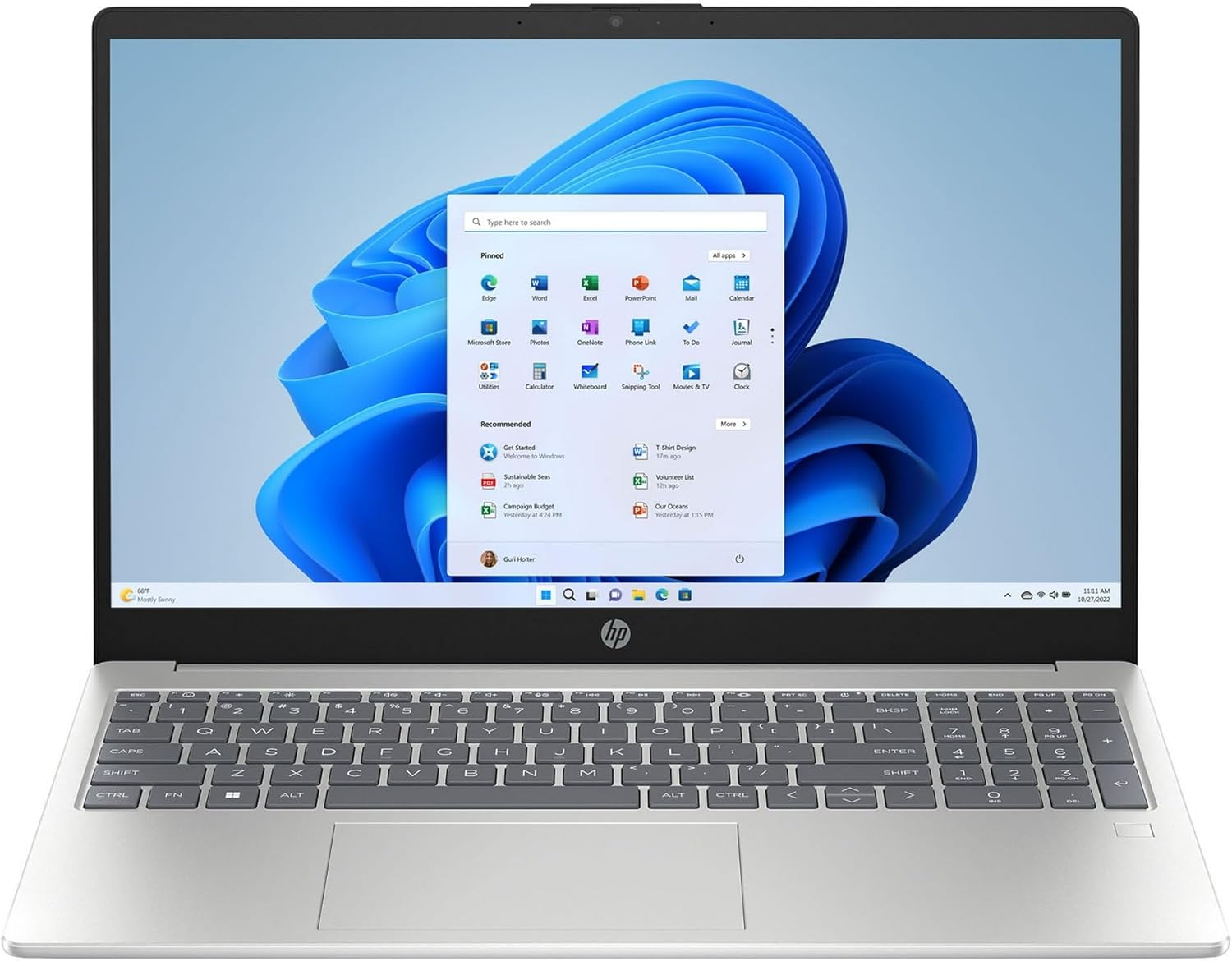 HP Laptop 15.6" – Intel Core i3-N305 | 8GB RAM | 256GB SSD | Natural Silver