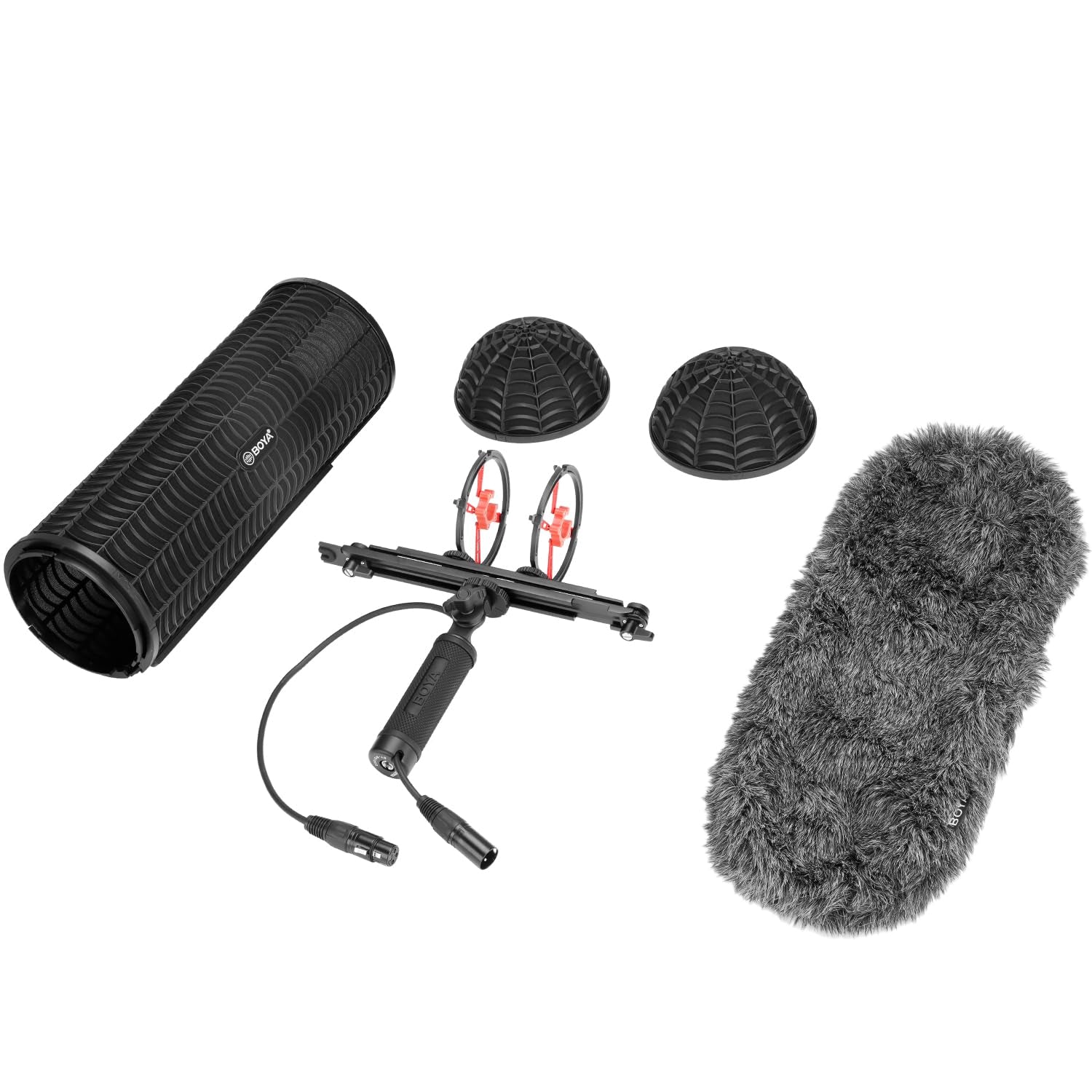 BOYA BY-WS1000 – Sistema de Suspensão e Pára-brisas para Microfone Shotgun