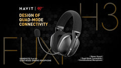 Fone de Ouvido Headset Gamer Havit Fuxi-H3 Black