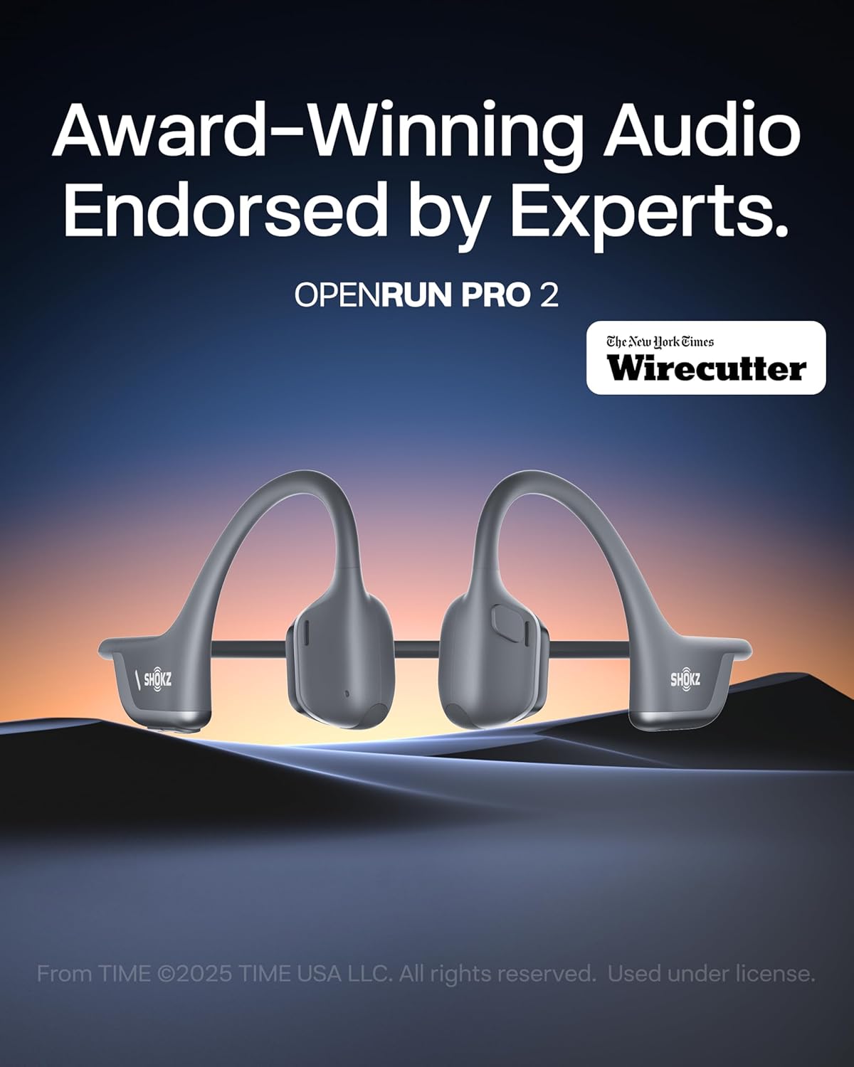 Fones de Ouvido Esportivos Shokz OpenRun Pro 2 Condução Óssea e Aérea Bluetooth