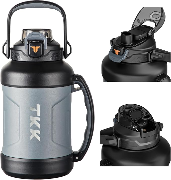 Garrafa Térmica TKK-2028 | 1,5 Litros com Canudo e Isolamento a Vácuo – 24h Frio / 12h Quente