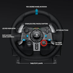 Logitech G29 Driving Force - Volante e Pedais para Simulação de Corrida