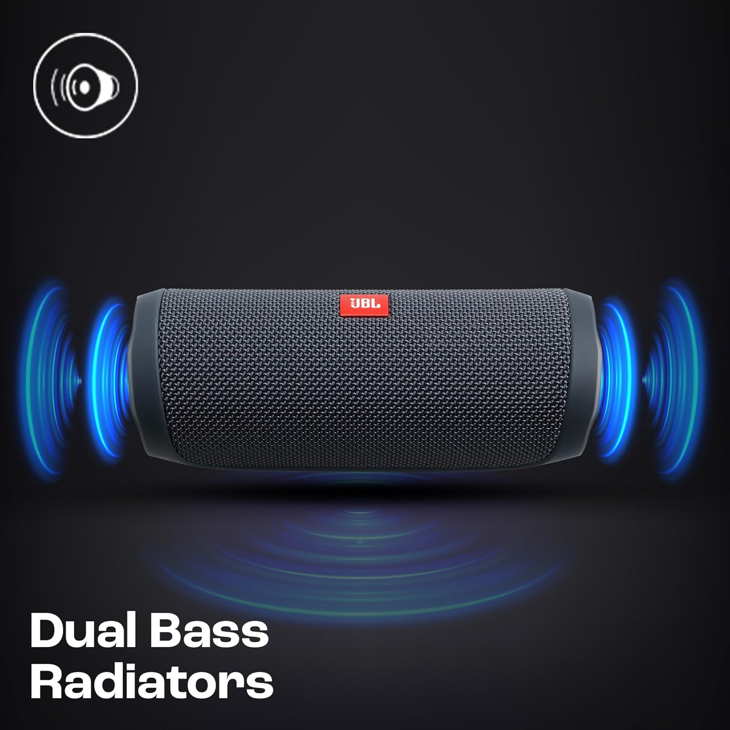 Coluna Bluetooth Portátil JBL Flip Essential 2 | Potência de 20W RMS, Até 10 Horas de Bateria, Certificação IPX7 À Prova D’água e Conexão Tipo-C