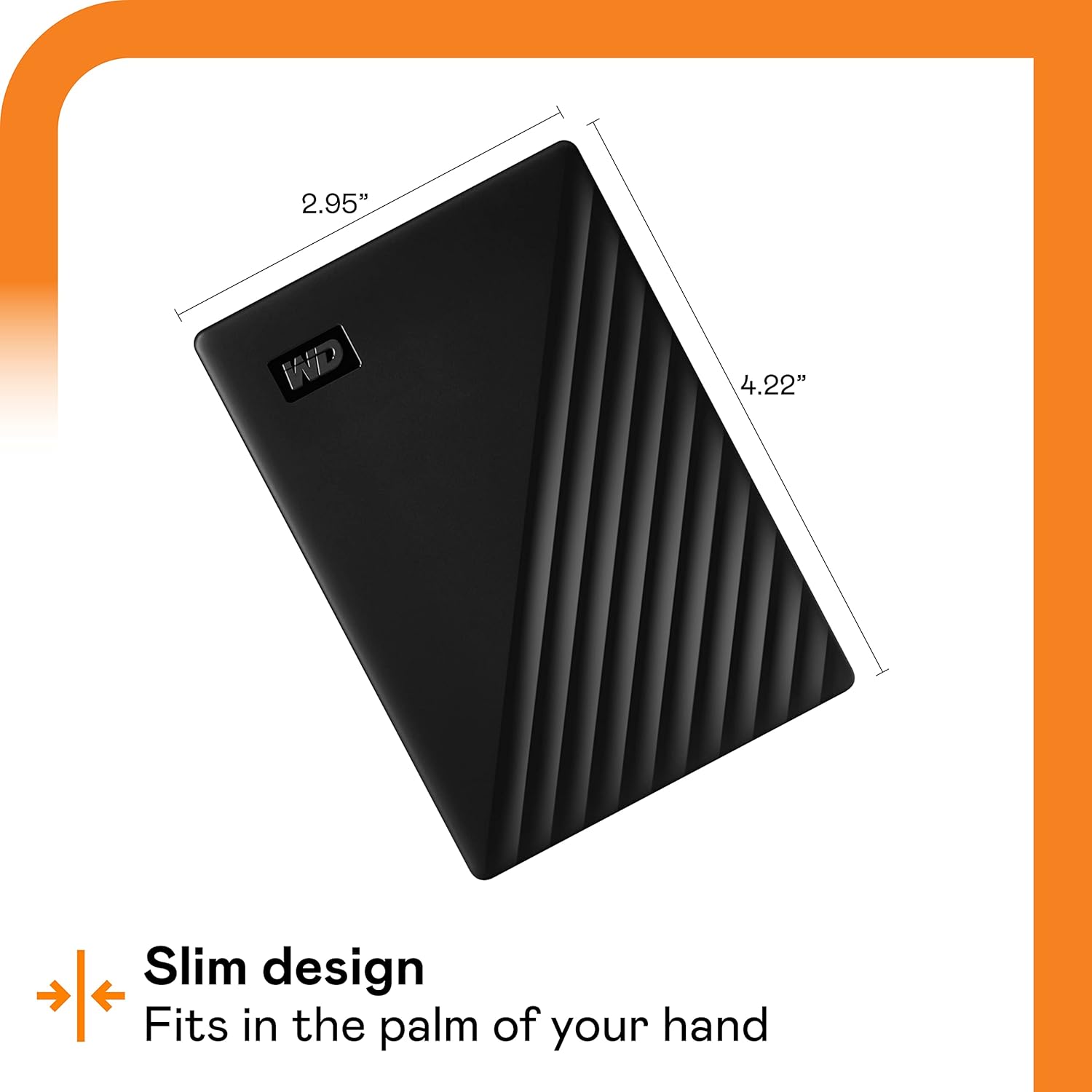 Disco Rígido Externo Portátil WD My Passport 5TB (Preto) | Capacidade Gigante, Interface USB 3.0, Fator de Forma de 2.5" com Encriptação de Hardware e Proteção por Palavra-passe