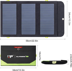 LLPOWERS SP002 Painel Solar Portátil com Bateria Embutida 10000mAh 21W 5V