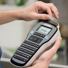 Rotuladora Eletrónica Portátil DYMO LabelManager 160 (LM160) | Teclado QWERTY Prático, Ecrã LCD de Pré-visualização e Mais de 220 Símbolos Incorporados