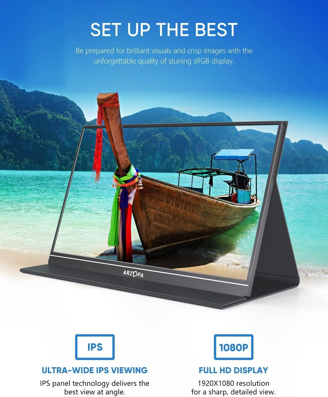 ARZOPA A1T & ARZOPA A1 – Monitor Portátil 16.1" FHD IPS (1920 × 1080)