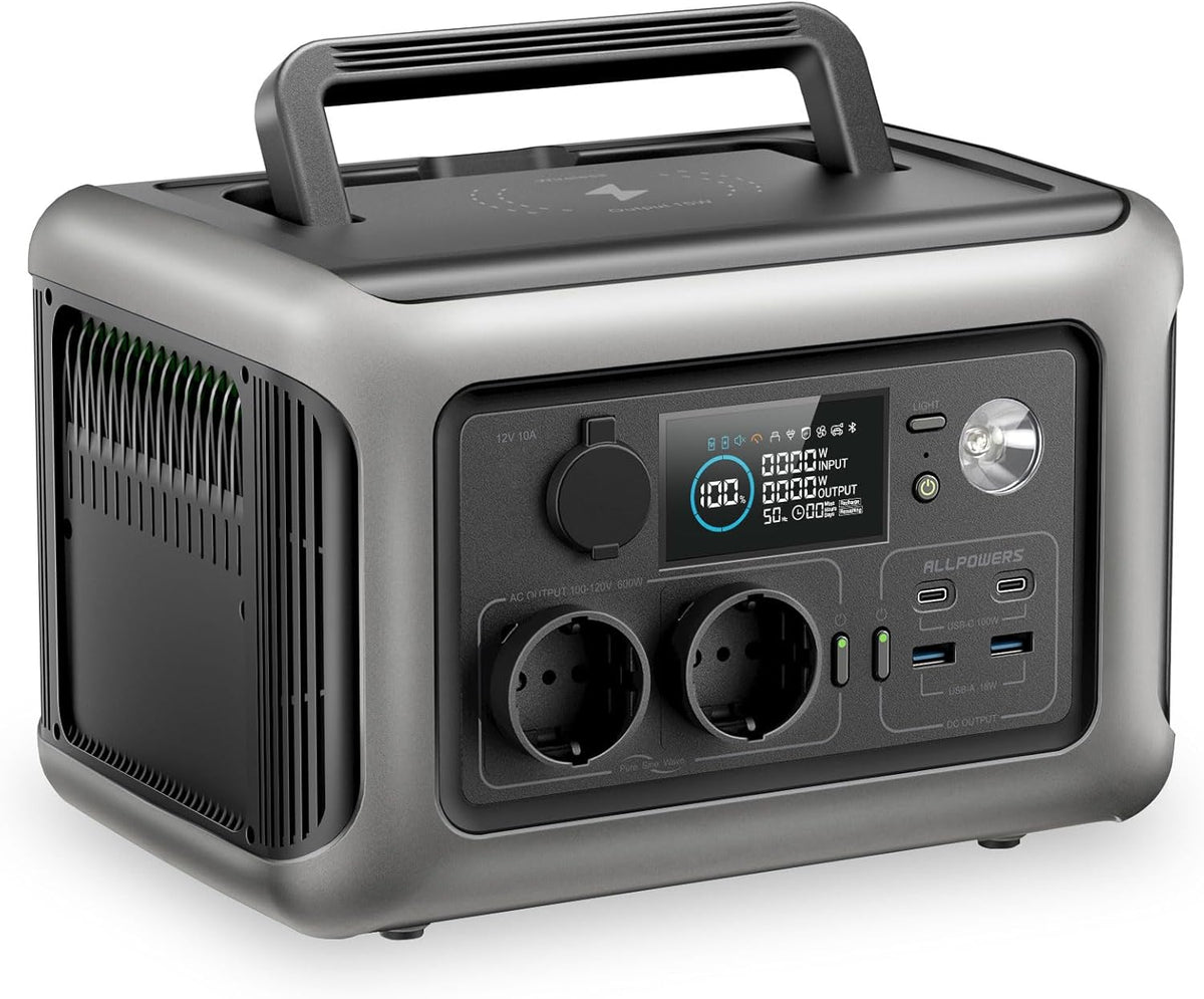 Estação de Energia Portátil ALLPOWERS R600 - 600W