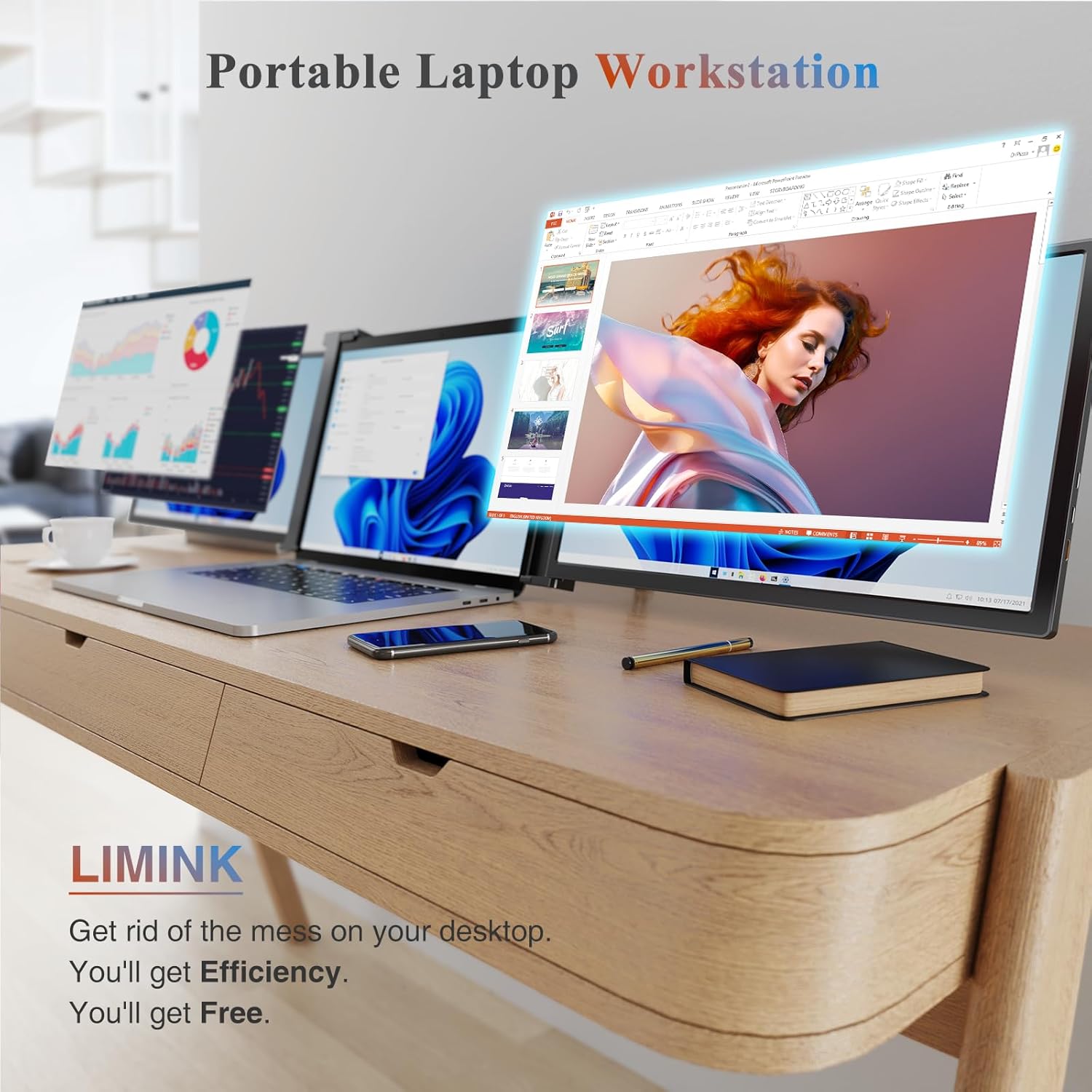 🖥️ S9 Monitor Portátil Duplo – 15,6" DOUBLE SCREEN
