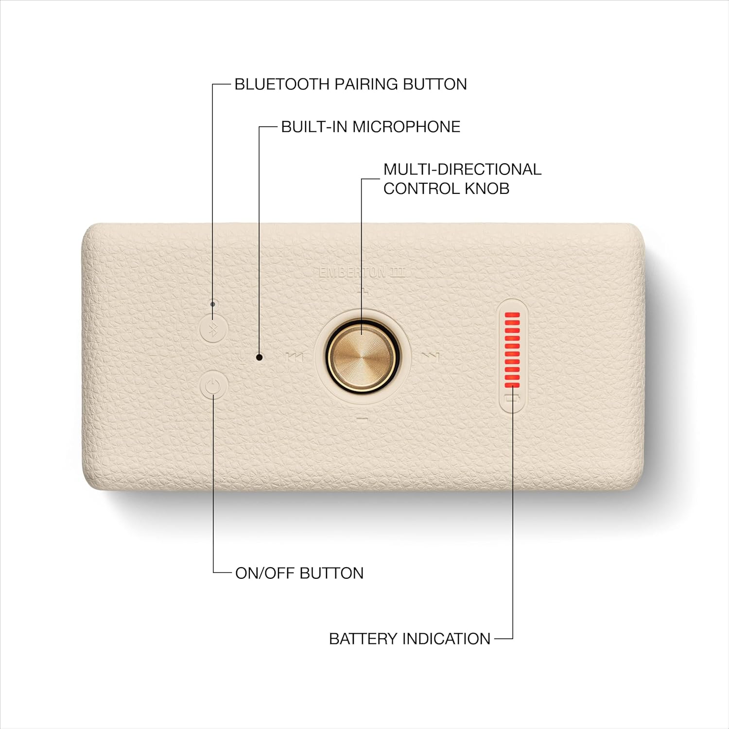 COLUNA BLUETOOTH PORTÁTIL MARSHALL EMBERTON III