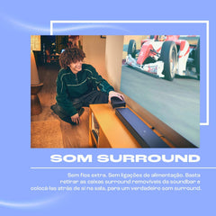 Soundbar JBL Bar 800 MK2 7.1 Canais 780W Peak Dolby Atmos Com Colunas Surround Sem Fios Removíveis e Subwoofer 10"