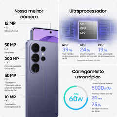 Samsung Galaxy S26 Ultra 5G | 512GB, 12GB RAM – Processador Snapdragon 8 Gen 5 e S-Pen Integrada