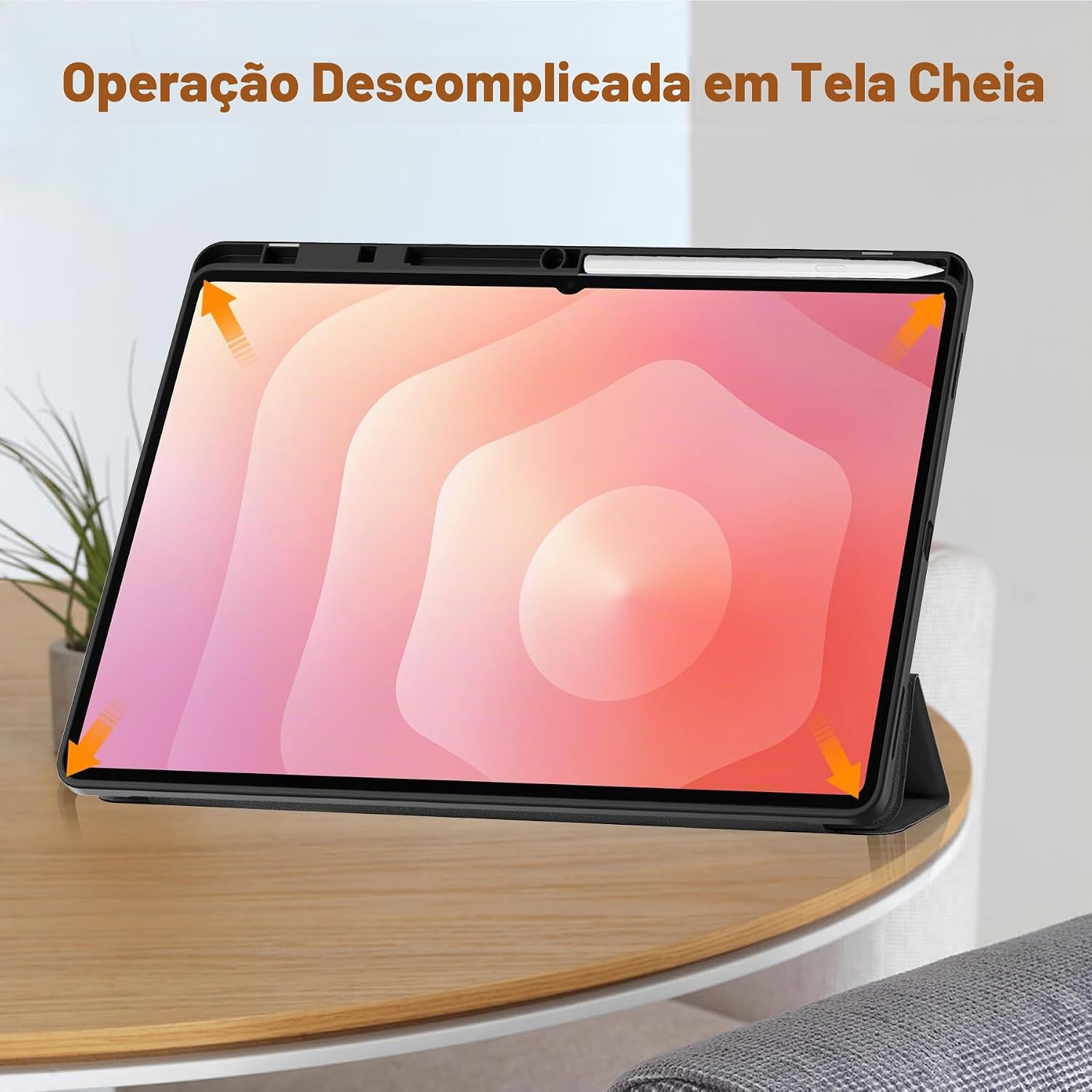 Capa de Proteção Livro Moobifi Business Series para Tablet Samsung Galaxy Tab S11 Ultra / S10 Ultra / S9 Ultra 14.6" com Suporte para S Pen - Preta