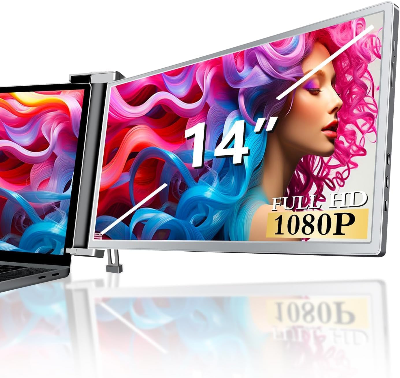 Portable Monitor – Extensor de Tela para Laptop IPS FHD 1080P – Modelos S14 (14") e S3 (15,4")